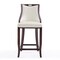 Manhattan Comfort Emperor Bar Stool in Pearl White and Walnut, PK2 2-BS008-PW - alternate 4